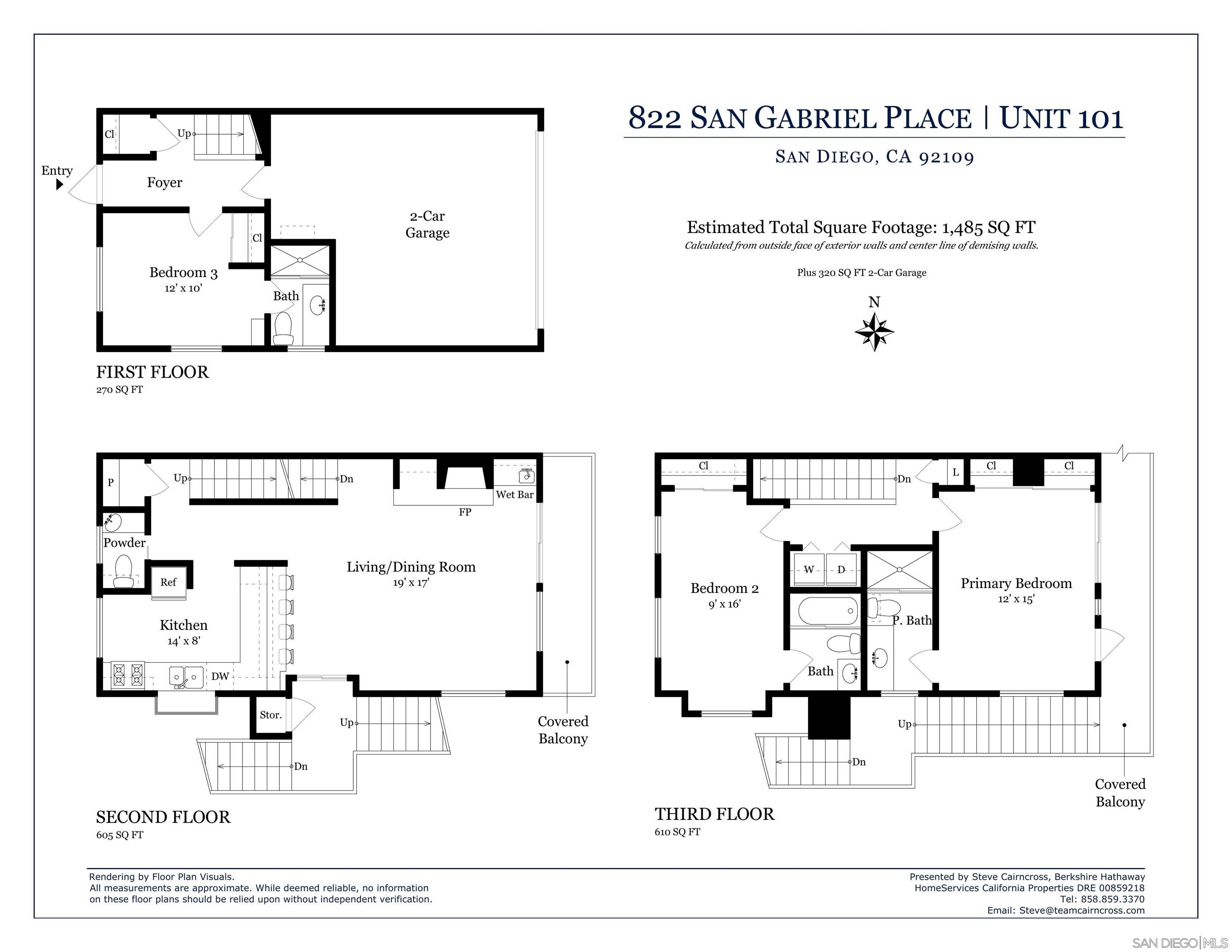 Detail Gallery Image 24 of 24 For 822  San Gabriel Pl  103, San Diego,  CA 92109 - 3 Beds | 3/1 Baths