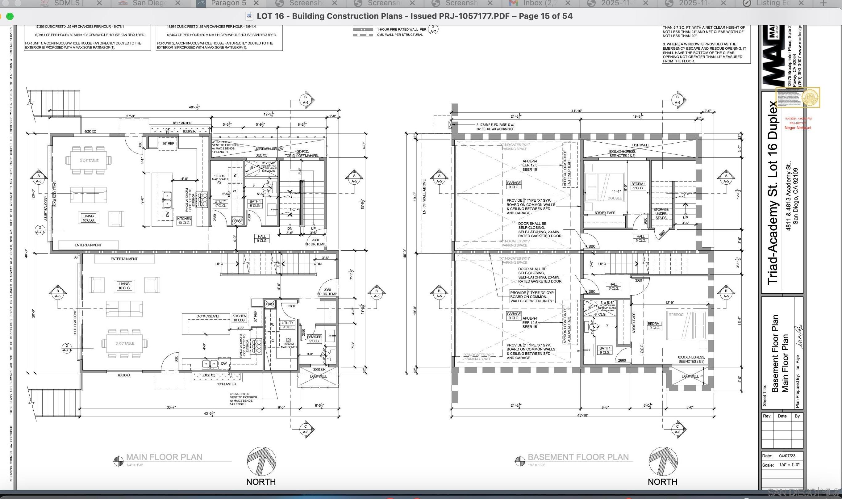 Detail Gallery Image 9 of 9 For 4813-11  Academy (Lot 16), San Diego,  CA 92109 - – Beds | – Baths