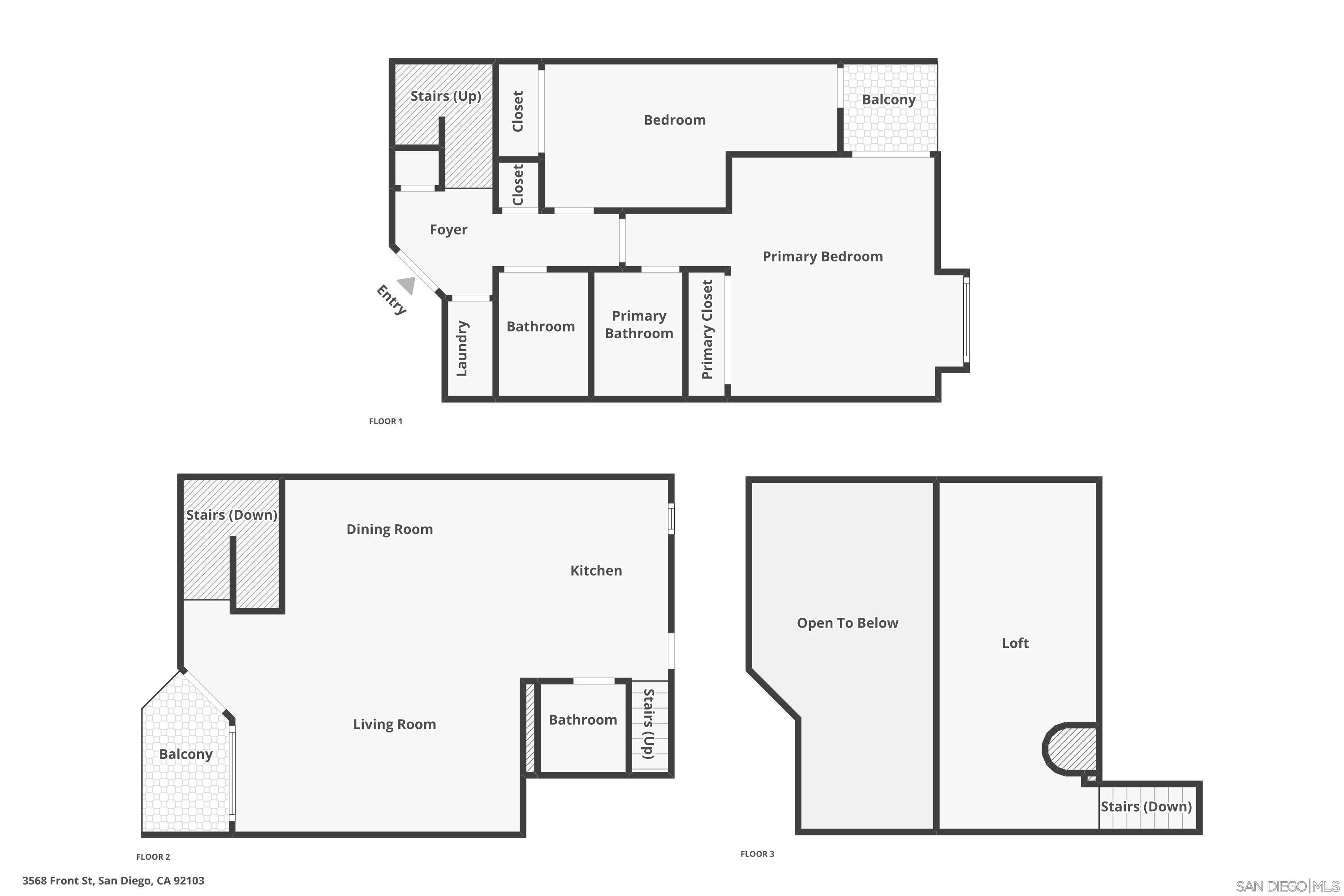 Detail Gallery Image 24 of 24 For 3568  Front St  #D,  San Diego,  CA 92103 - 3 Beds | 2/1 Baths