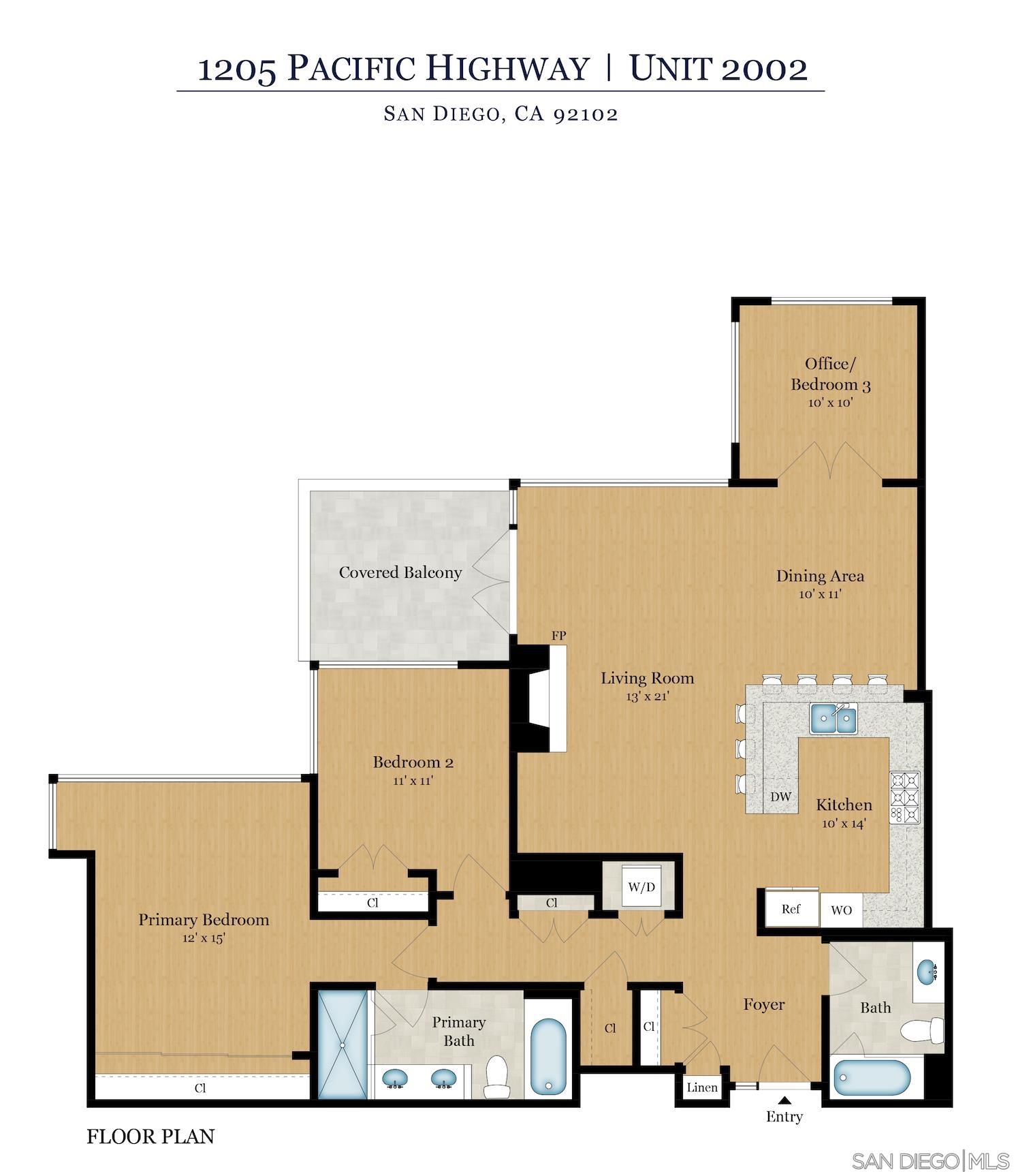 Detail Gallery Image 29 of 46 For 1205  Pacific Hwy  #2002,  San Diego,  CA 92101 - 2 Beds | 2 Baths