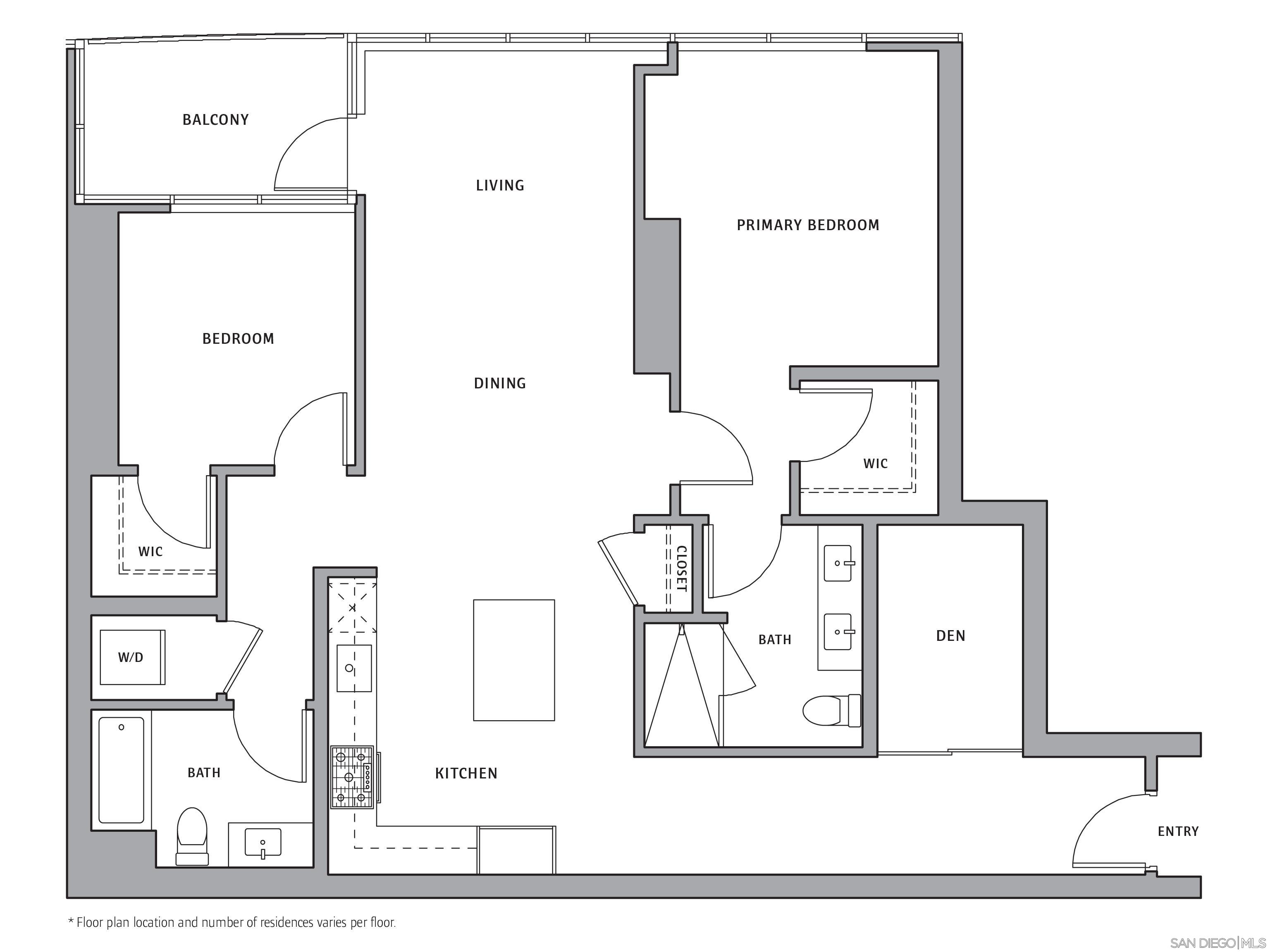 Detail Gallery Image 12 of 12 For 1160  9th Ave  #3001,  San Diego,  CA 92101 - 3 Beds | 2 Baths