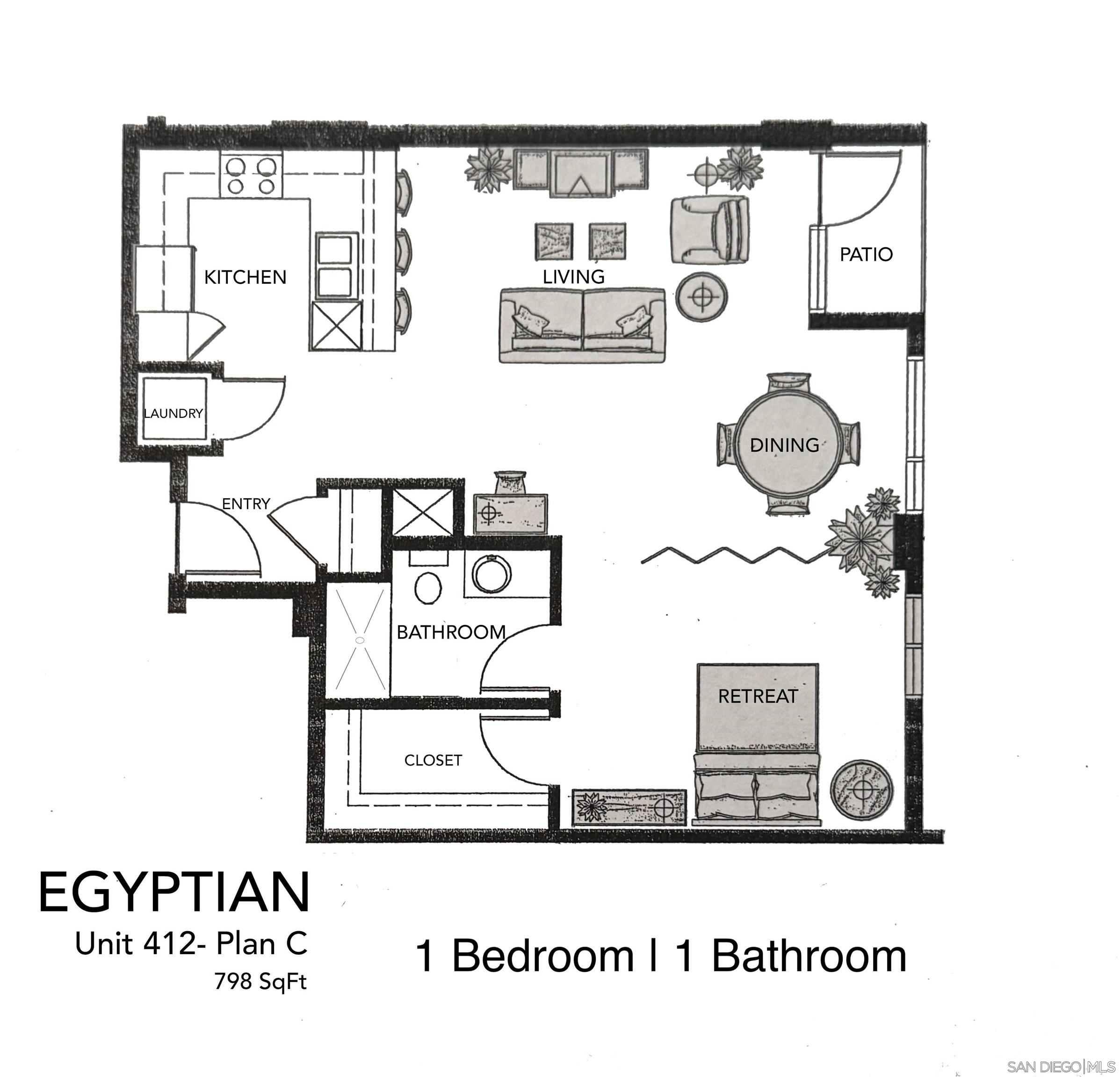 Detail Gallery Image 14 of 19 For 3812  Park Blvd  #412,  San Diego,  CA 92103 - 1 Beds | 1 Baths