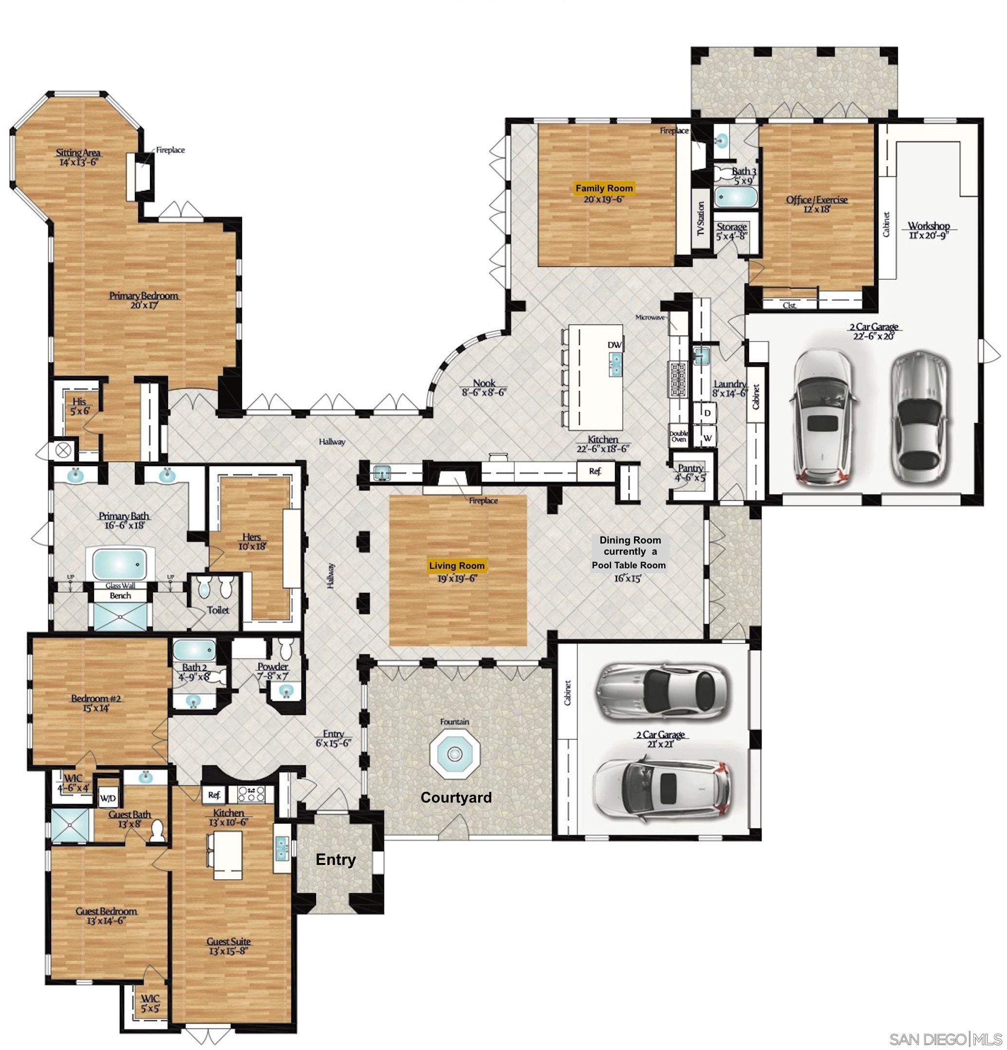 Detail Gallery Image 7 of 41 For 6160  Avenida Del Duque, Rancho Santa Fe,  CA 92067 - 4 Beds | 4/1 Baths