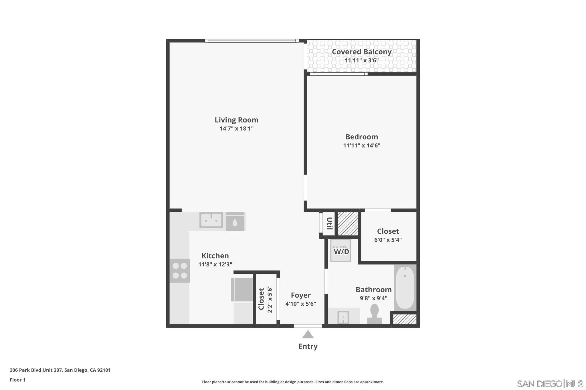 Detail Gallery Image 26 of 43 For 206  Park Blvd  #307,  San Diego,  CA 92101 - 1 Beds | 1 Baths